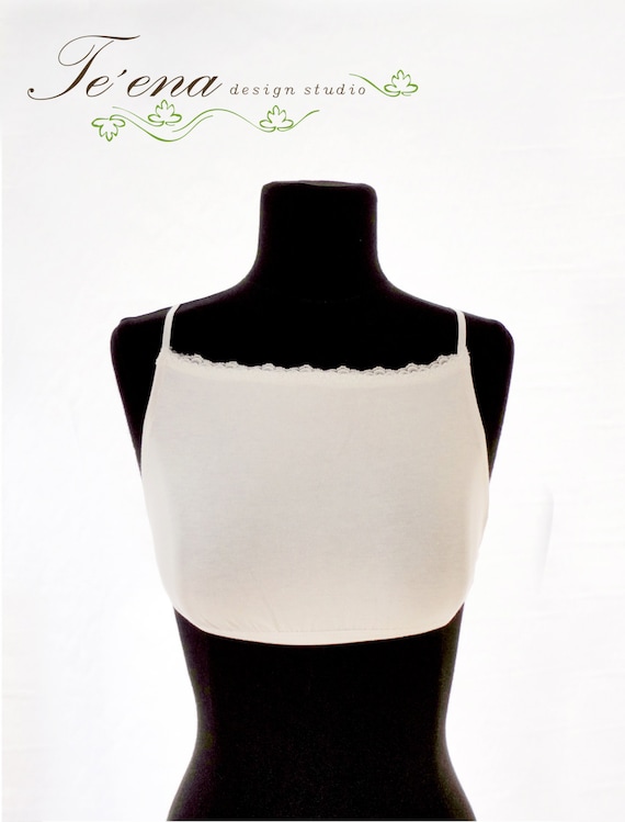 Cleavage Cover low Cut Model Breastfeeding Bralette Modest Clothing Modesty Panel Bralette Cami Bra Crop Top Mock Camisole Etsy