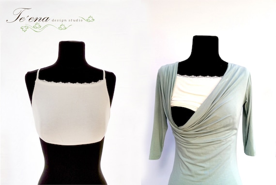 Breastfeeding bralette ,Nursing top, Cleavage cover , Breastfeeding top , Breastfeeding cover ,Modesty panel, S-XL, Maternity, Nursing shirt