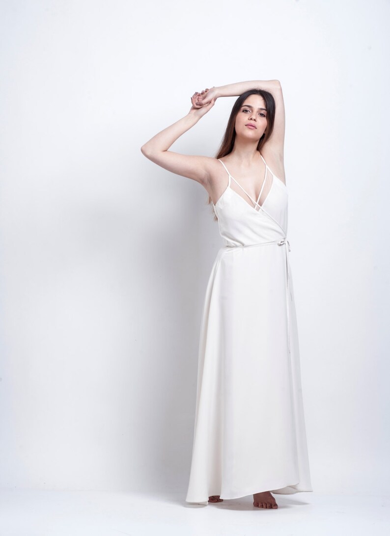 white maxi dress bridal
