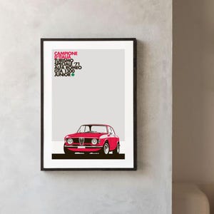 Alfa Romeo Giulia Art Print: Giclée Car Poster, Gift for Car Lovers