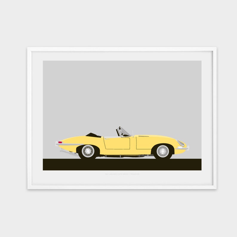 1967 Jaguar E-Type Series 1 Roadster print. 1967 Jaguar E-Type Series 1 Roadster print.