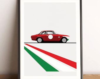 Alfa Romeo イラスト　額縁 Alfa Romeo Giulia Patent Prints, 1 Unframed Photos, Wall Art Decor