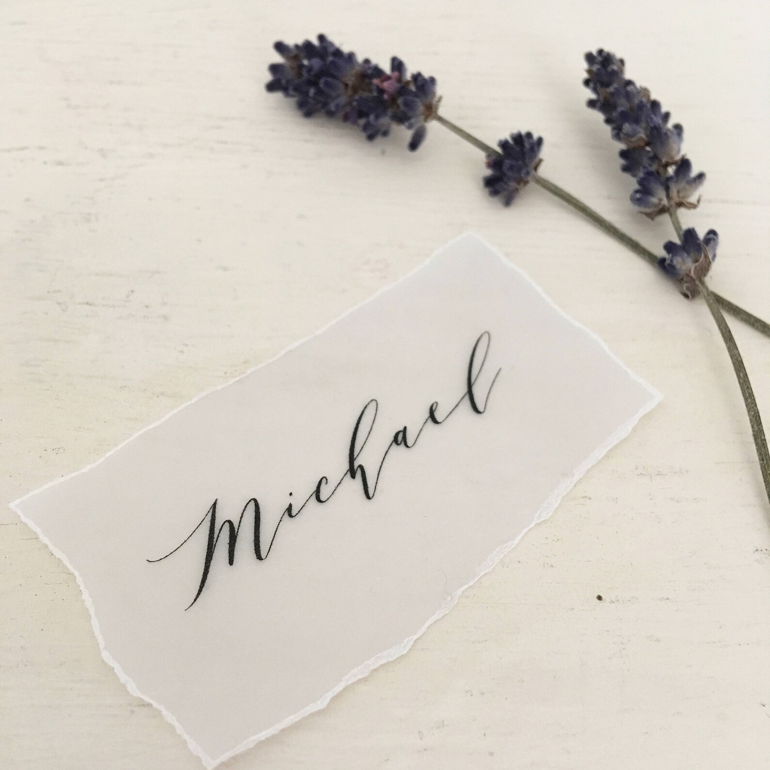 Torn Edge Place Cards Vellum Place Names Vellum Name Cards Etsy UK