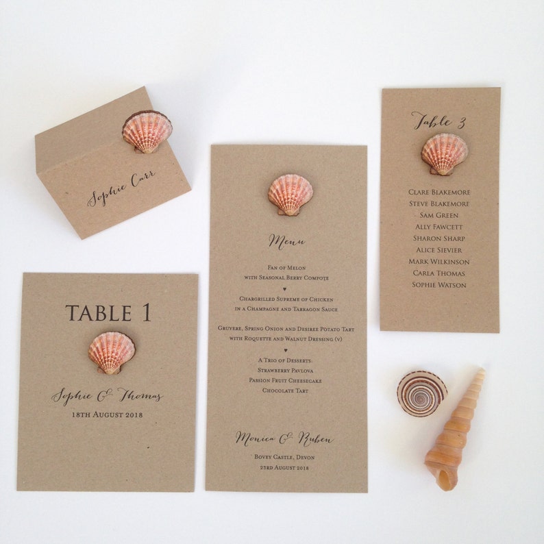 Menu Wedding Menu Beach Theme Menu Beach Wedding Menu Etsy