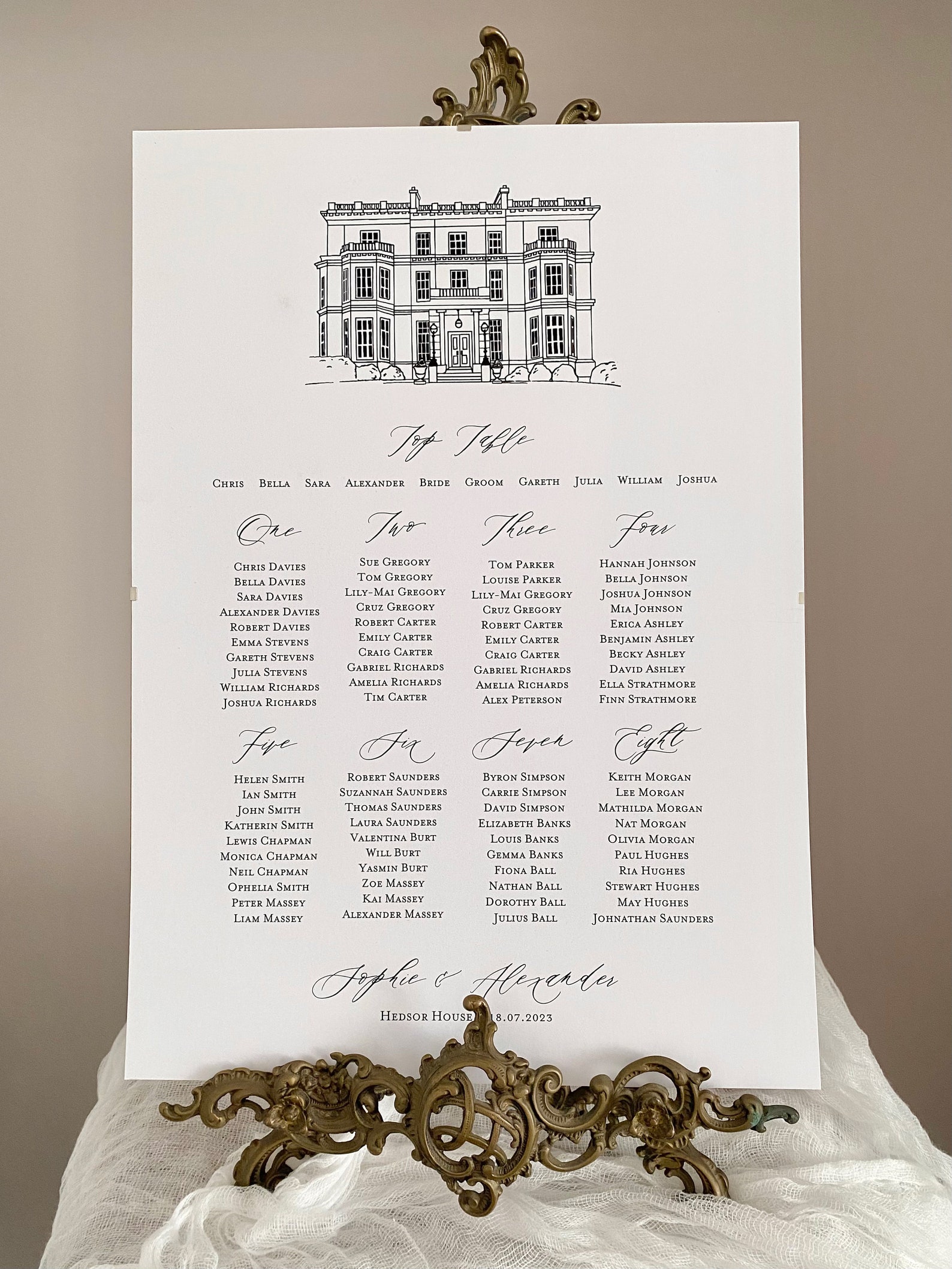 Wedding Venue Table Plan Hedsor House Table Plan Poster Etsy UK