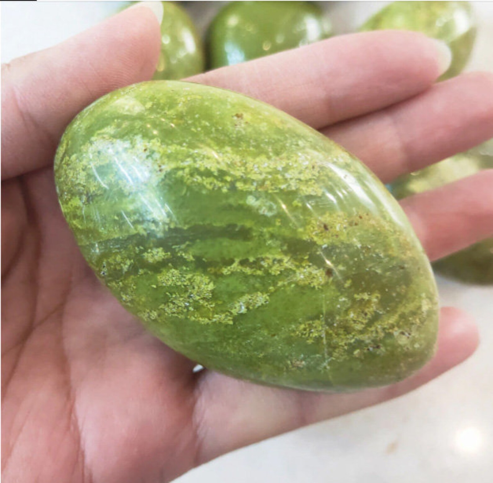 110 130 GRAMS Tumbled GREEN JADE Mineral 3 5 cm Raw Green | Etsy