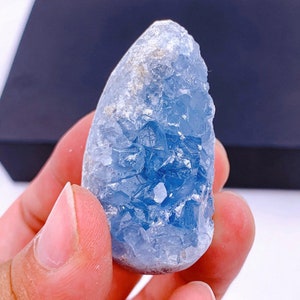 One 40 To 50 mm Open Blue Celestite Geode Crystal CLUSTER - 50 - 70 GRAMS Approx - Gem Stone - Irregular Shape - Freeform Gemstone Chunks