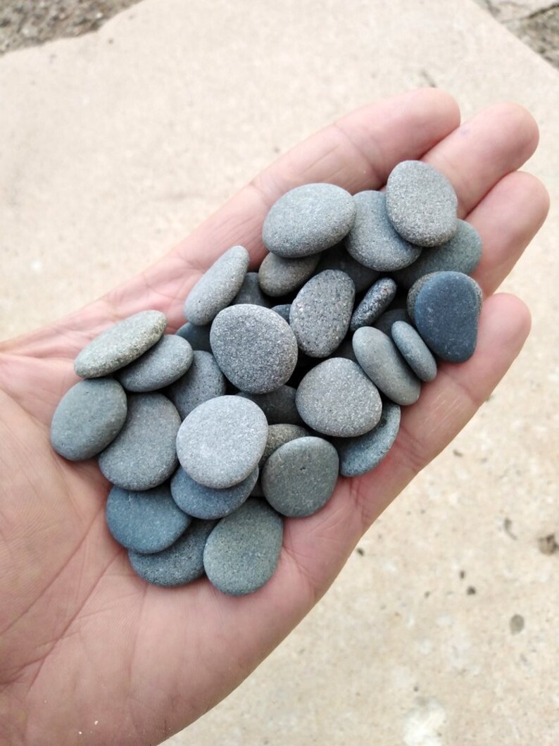 40 PREMIUM Quality Flat Craft Pebbles Tiny Pebbles Small Etsy