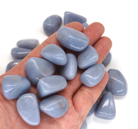 SOOTHING IDEAS 500g Glass Pebbles Blue Mix of 3-6mm 20mm and 30mm pebbles 