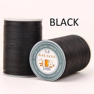 0.8 mm / 90 METRES QUALITY Strong Black Waxed Polyester Cord, 1 mm Non Stretchy Beading Thread