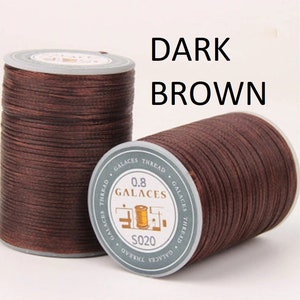 0.8 mm / 90 METRES Quality Strong DARK BROWN Waxed Polyester Cord, 1 mm Non Stretchy Beading Thread