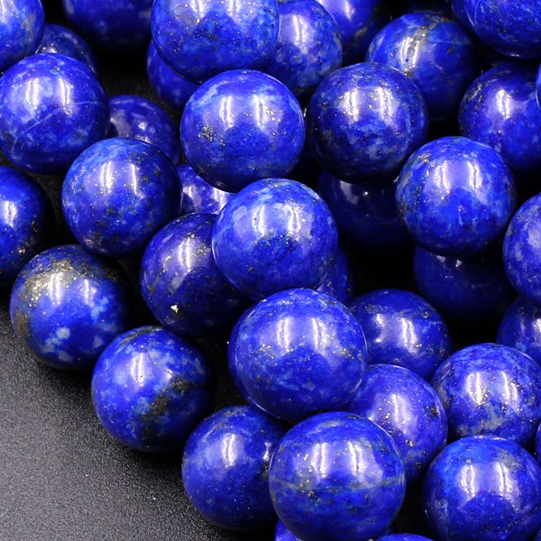 AAA Genuine 100% Natural Blue Lapis 3mm 4mm 5mm 6mm 8mm 10mm Round Beads 15.5" Strand