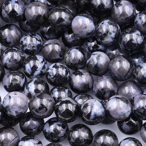 AAA Indigo Gabbro 4mm 6mm 8mm 10mm Round Beads Aka Mystic Merlinite 15.5" Strand