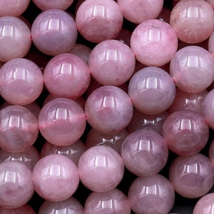 Rare Mauve Pink Madagascar Natural Rose Quartz 8mm 9mm 10mm 12mm Round Beads 15.5" Strand