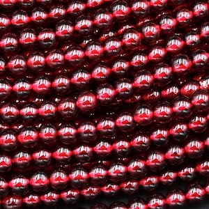 AAA Natural Red Garnet 3mm 4mm 5mm 6mm Round Beads 15.5&quot; Strand