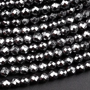 Hematite Hemalyke Beads, Round, 2mm 3mm 4mm 6mm 8mm 10mm 12mm, Strand  Length 15.5'' - Dearbeads