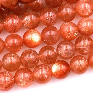 Fiery Natural Sunstone Tube Beads Feldspar Golden Glitters Orange Red Gemstone 15.5 Strand