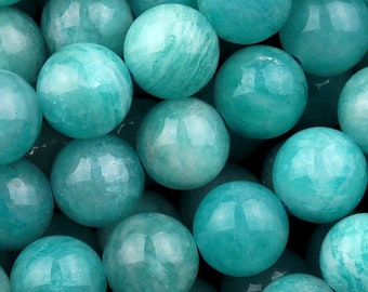 AAA Natural Russian Amazonite Beads 4mm 6mm 8mm 10mm 12mm Round Beads Sea Blue Gemstone Beads 15.5" Strand