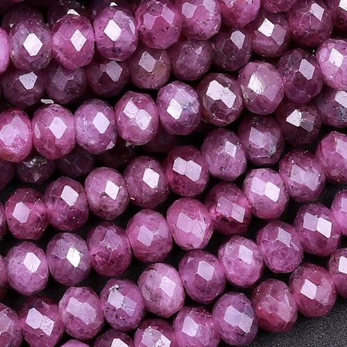 Genuine Natural Reddish Pink Ruby Gemstone Faceted 3mm 4mm 6mm - Etsy