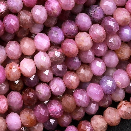 Genuine Natural Reddish Pink Ruby Gemstone Faceted 3mm 4mm 6mm - Etsy
