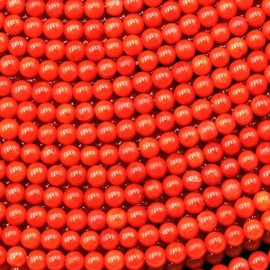 AAA echte oranje bamboe koraal gladde ronde kralen 2 mm 15,5&quot; streng