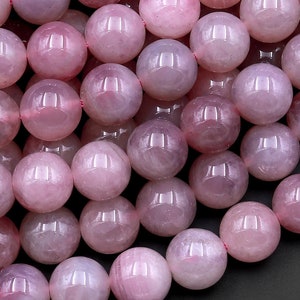 Seltene Mauve Pink Madagaskar Natürliche Rosenquarz 8 mm 9 mm 10 mm 12 mm runde Perlen 15,5 &quot;Strang