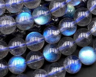 Bleu clignote ~ AAA naturel bleu Labradorite 2mm 4mm 6mm 7mm 8mm 10mm perles rondes 15.5" brin