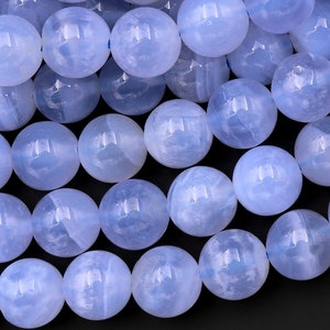 AAA Natural Blue Lace Agate Beads 4mm 6mm 8mm 10mm Round Beads 15.5&quot; Strand