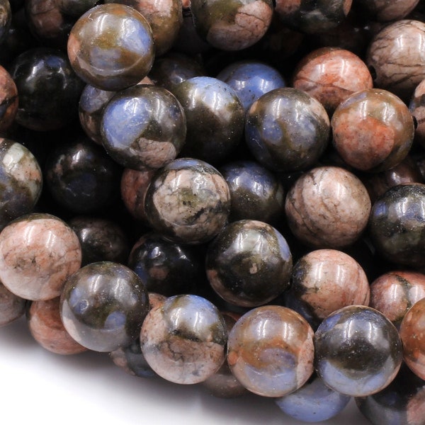 Quartz bleu llanite naturelle 4mm 6mm 8mm 10mm Perles rondes Pierre de guérison de Llano Texas 15.5 « Strand