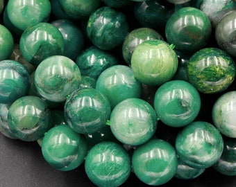 Charmant 10 Mm à Facettes Vert Jade Gemstone Round Beads Necklace 17" Charmant 10 Mm à Facettes Vert Jade Gemstone Round Beads Necklace 17"