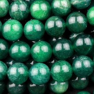 AAA natuurlijk groen mica muskiet in fuchsiet 4 mm 6 mm 8 mm 10 mm ronde kralen edelsteen 15,5" streng