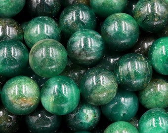 Natural Green Mica Muscovite in Fuchsite 4mm 6mm 8mm 10mm Round Beads Gemstone 15.5" Strand