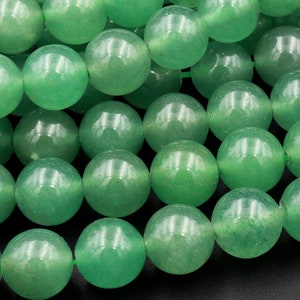 Natural Green Aventurine 4mm 6mm 8mm 10mm 12mm Round Beads Natural Green Gemstone 15.5" Strand