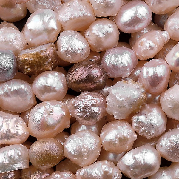 Rare Genuine Freshwater Peach Pink Druzy Rosebud Pearl 6mm 8mm 10mm Off Round 15.5" Strand