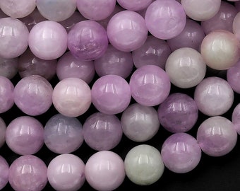 Natural Violet Purple Pink Green Kunzite 6mm Round Beads Gemstone 15.5" Strand