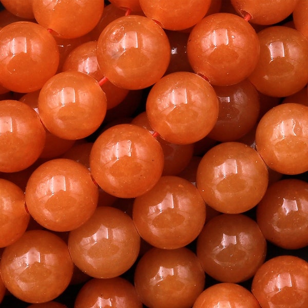 Natural Orange Aventurine 4mm 6mm 8mm 10mm Round Beads 15.5" Strand