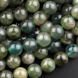 Zeldzame natuurlijke groene apatiet 6 mm 8 mm 10 mm ronde kralen 15,5" streng