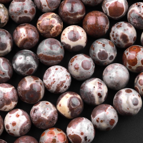 Natural Asteroid Jasper Round Beads 6mm 8mm 10mm Aka Astroite Chocolate Ocean Jasper 15.5" Strand