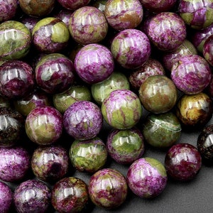 Natural Atlantisite Stichtite Beads 4mm 5mm 6mm 8mm 10mm 12mm 15.5&quot; Strand