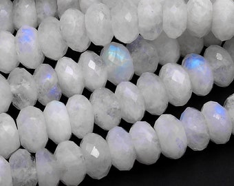 3 MM Pitch Moonstone Beads 13 Inch Moonstone Rondelle Beads Strand 5 Strand AAA Natural Pitch Moonstone Micro Faceted Rondelle Beads