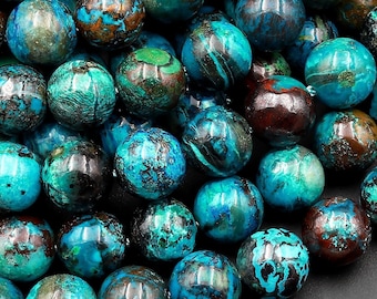 本物の天然Aグレードアズライトマラカイトクリソコラ球状ルース