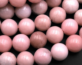 Natural Pink Opal 4mm 6mm 8mm 10mm Smooth Round Beads 15.5" Strand