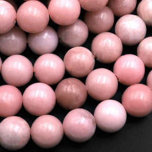 Natural Pink Opal 4mm 6mm 8mm 10mm Smooth Round Beads 15.5" Strand