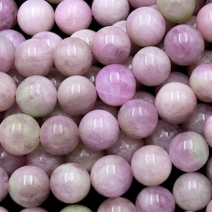 Natürliche Kunzit 6 mm 8 mm 10 mm 12 mm 14 mm runde Perlen weich Violet Lila Pink Grüntöne Edelstein 15,5 &quot;Strang