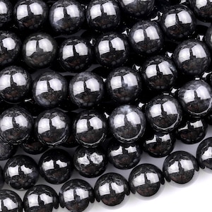 From Burma Stunning Natural Burmese Black Jade Round Beads 4mm 6mm 8mm 10mm 15.5&quot; Strand