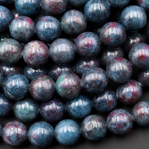 Natural Ruby Kyanite 6mm 8mm 10mm Round Beads Gemstone 15.5&quot; Strand