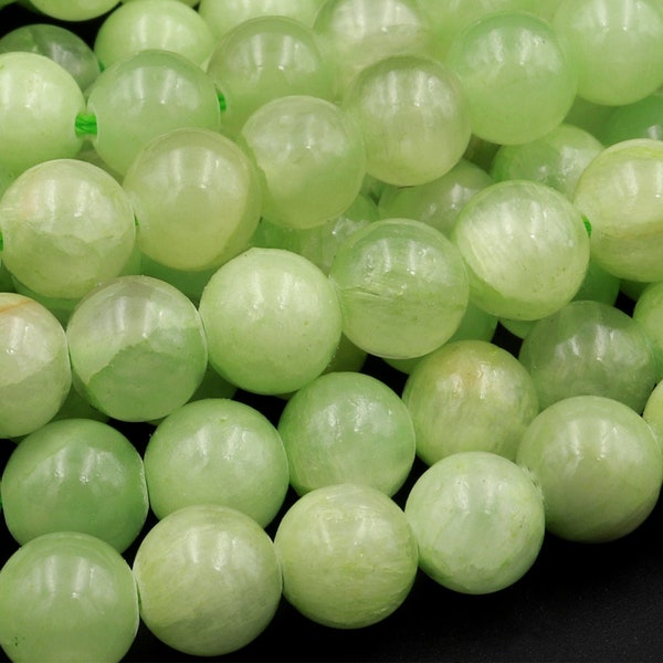 Green Calcite Round Beads 4mm 6mm 8mm 10mm 12mm 15.5" Strand