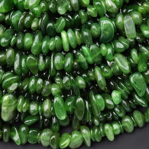 Natural Canadian Jade Freeform Rondelle Beads 15.5&quot; Strand
