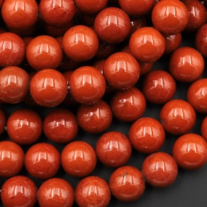 AAA Natural Red Jasper 3mm 4mm 6mm 8mm 10mm Round Beads Red Poppy Jasper 15.5&quot; Strand