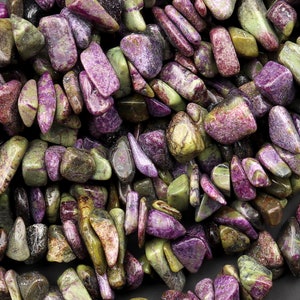 Natural Atlantisite Stichtite Beads Freeform Chip Nugget Beads 15.5&quot; Strand